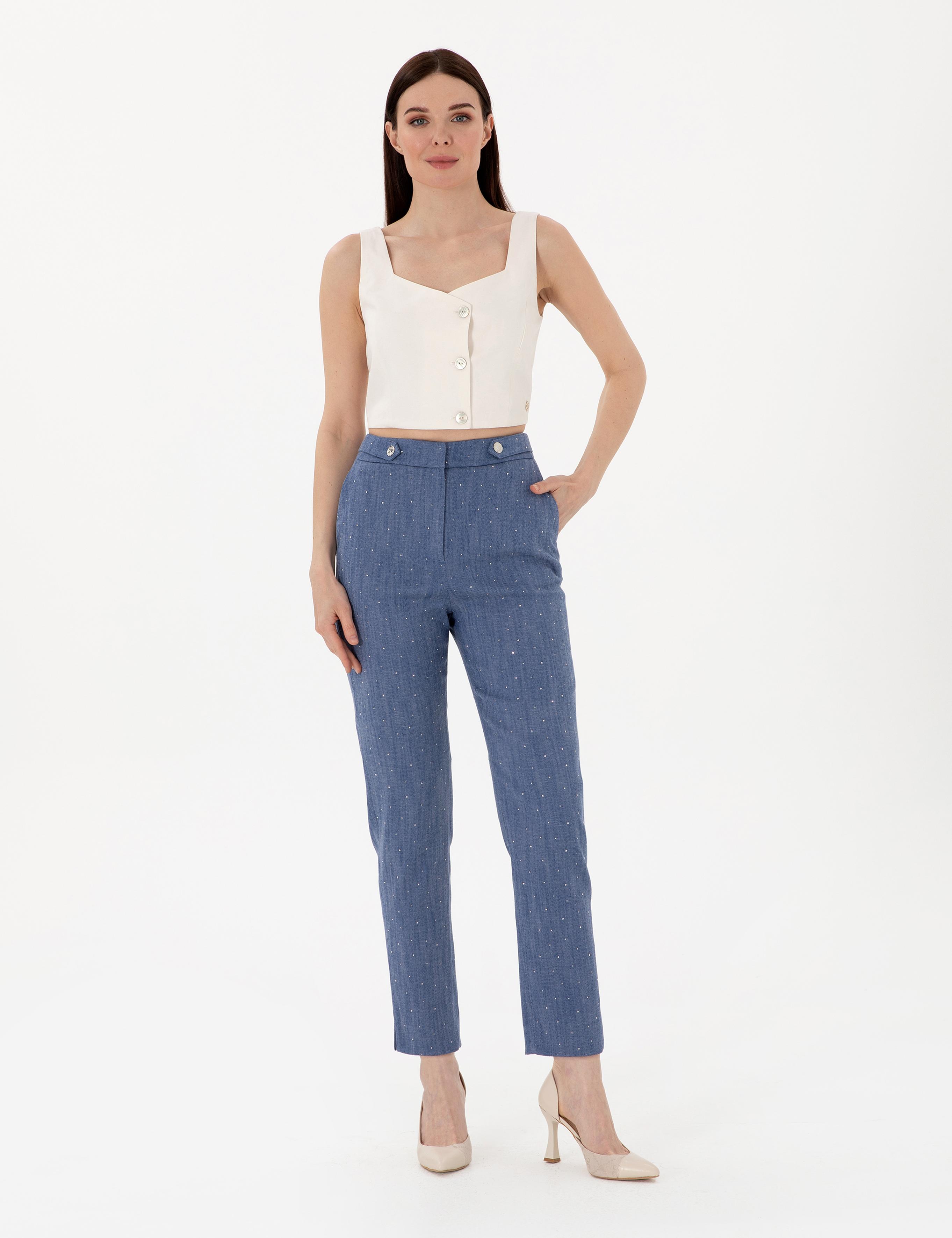 İndigo Kumaş Pantolon