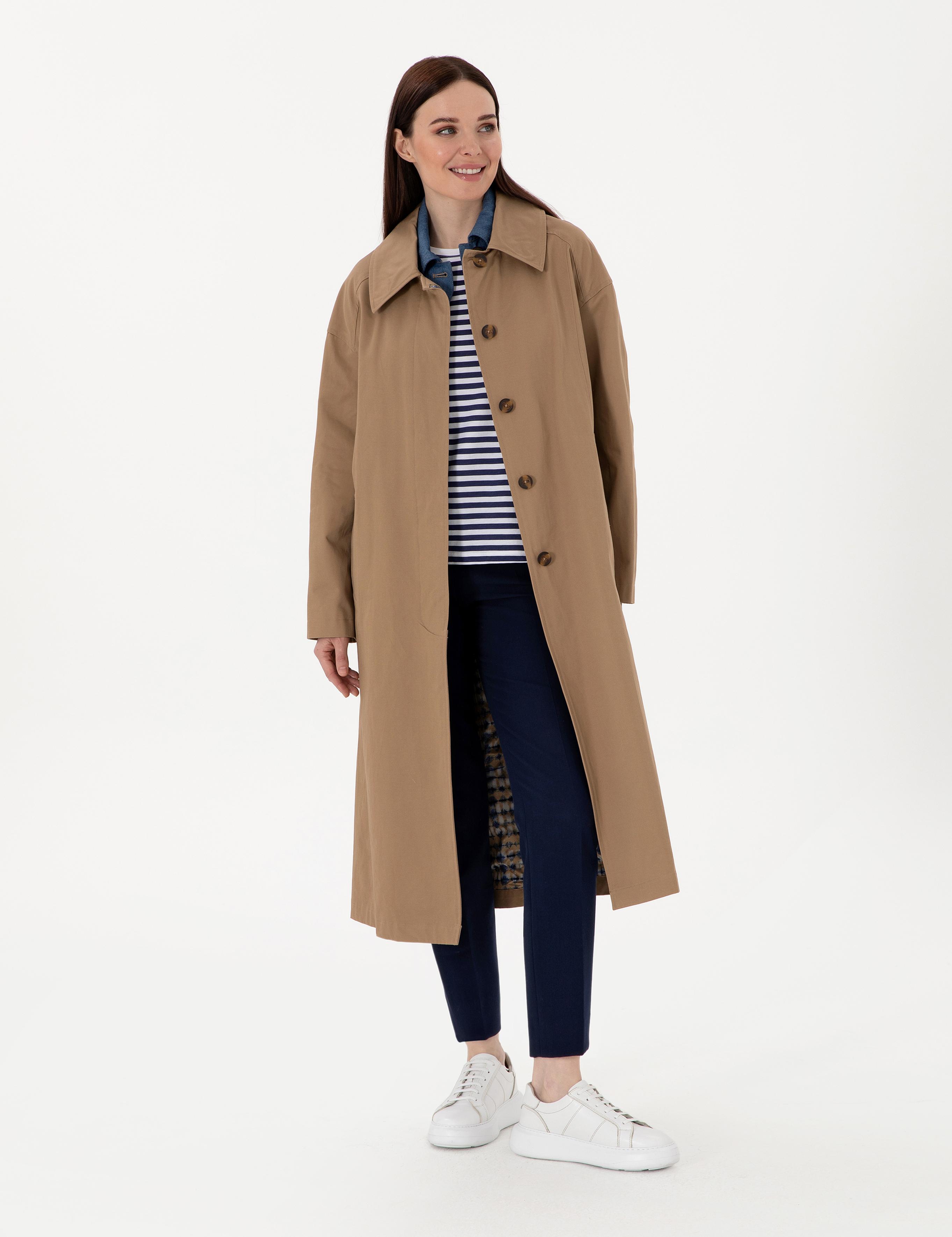 Camel Comfort Fit Trençkot
