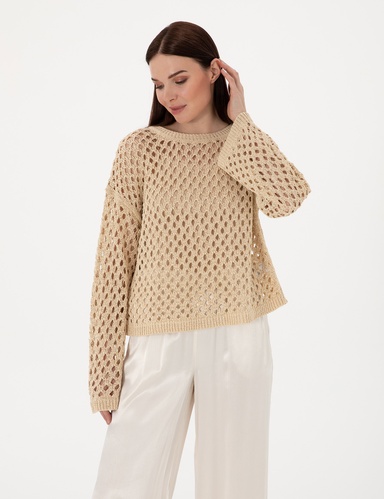 Bej Oversize Kazak
