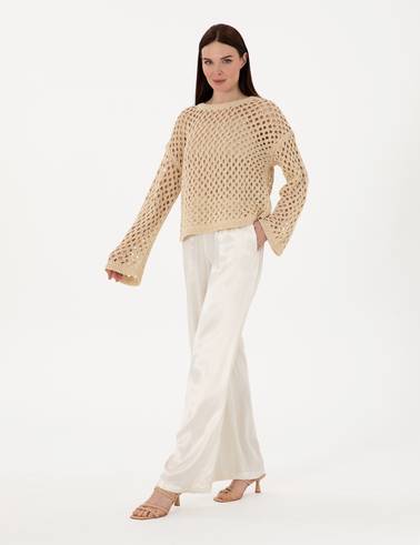 Bej Oversize Kazak