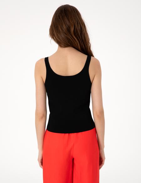 Siyah Slim Fit Triko Tişört - 50301140005