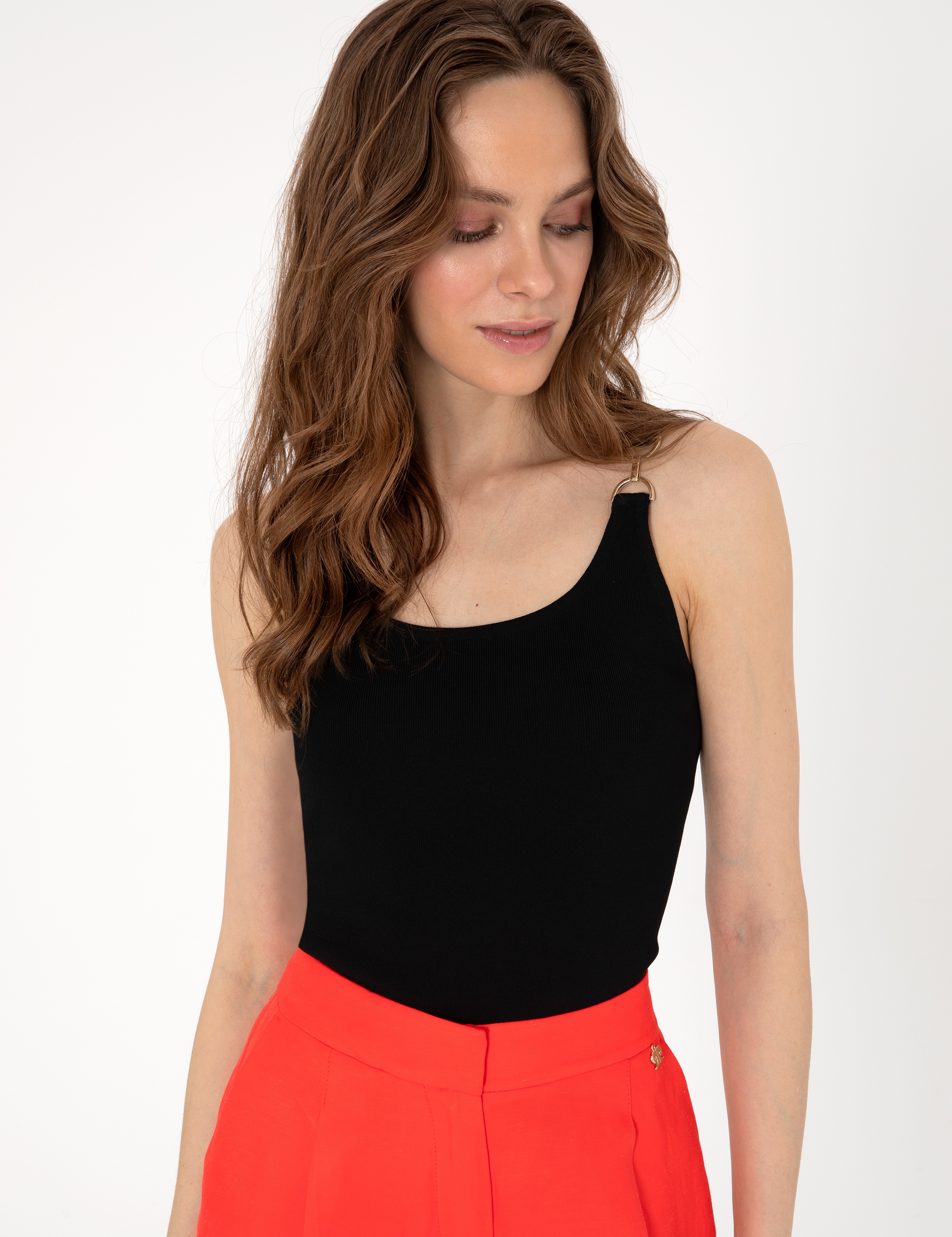 Siyah Slim Fit Triko Tişört - Image 3
