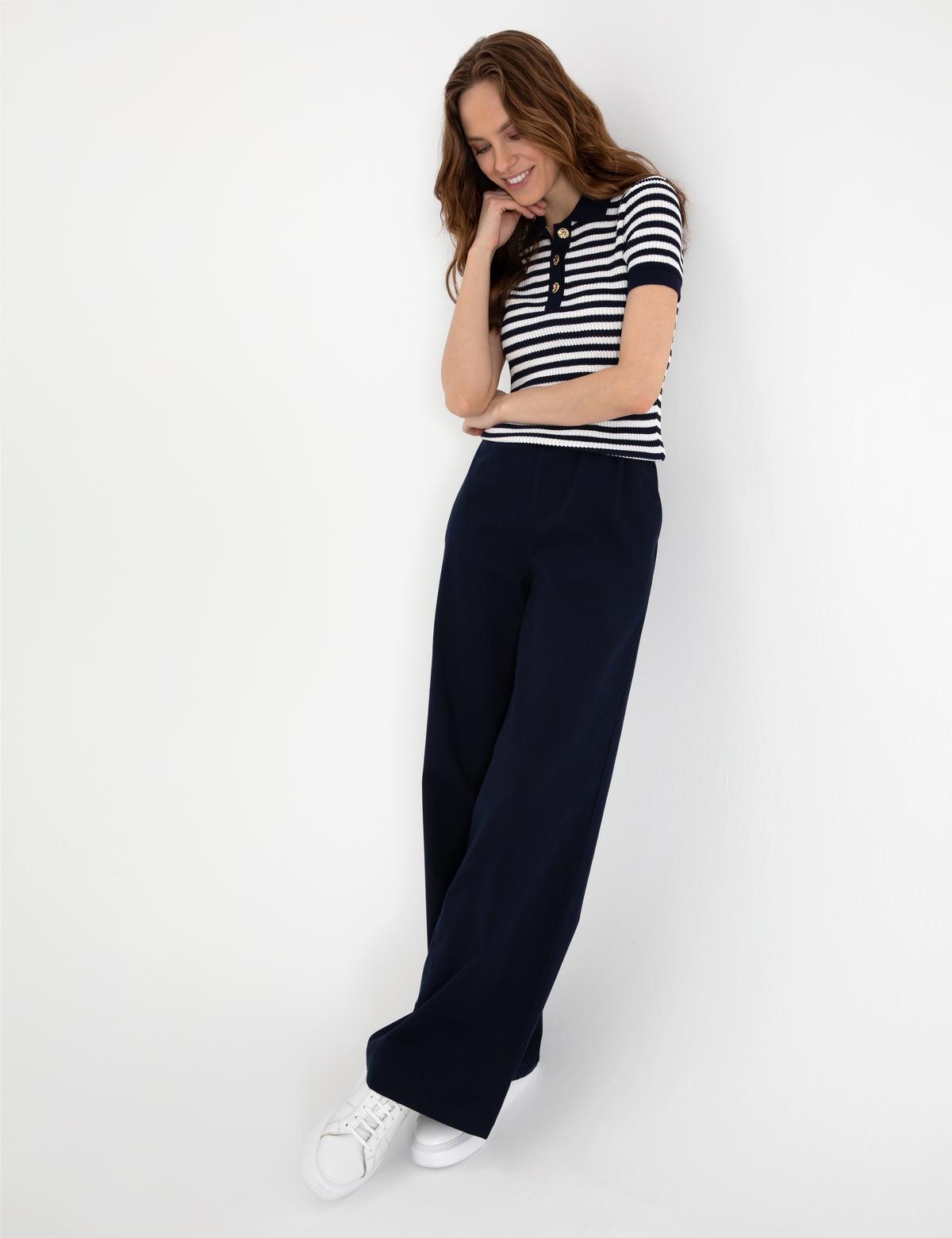 Lacivert Slim Fit Polo Yaka Triko Tişört - 50301182010