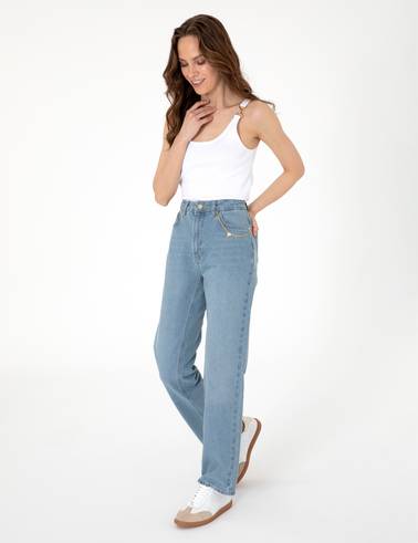 Beyaz Slim Fit Triko Tişört