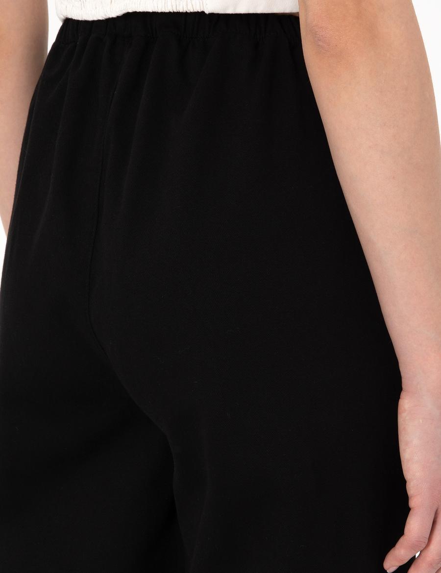 Siyah Yüksek Bel Loose Fit Pantolon