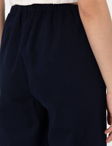 Lacivert Yüksek Bel Loose Fit Pantolon