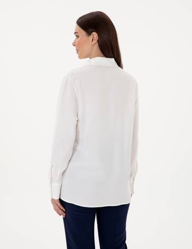Beyaz Comfort Fit Uzun Kollu Gömlek