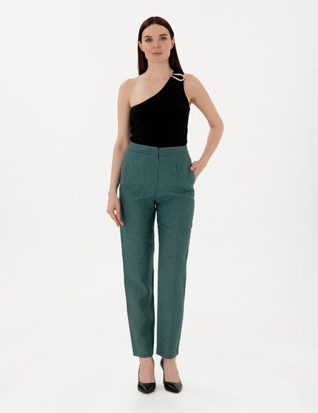 Yeşil Kumaş Pantolon - 50289378006