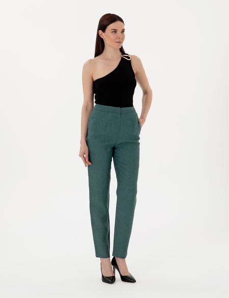 Yeşil Kumaş Pantolon - 50289378006