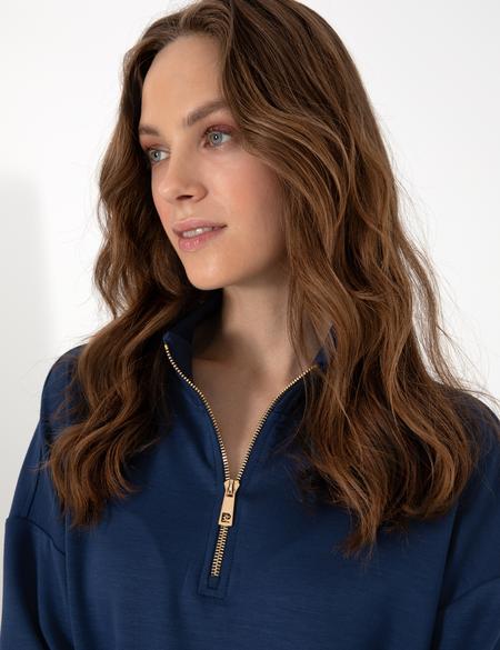 Lacivert Regular Fit Modal Kumaş Sweatshirt - 50308116021