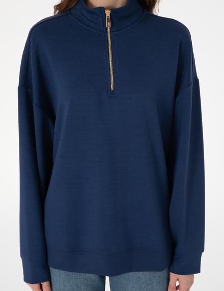 Lacivert Regular Fit Modal Kumaş Sweatshirt - 50308116021