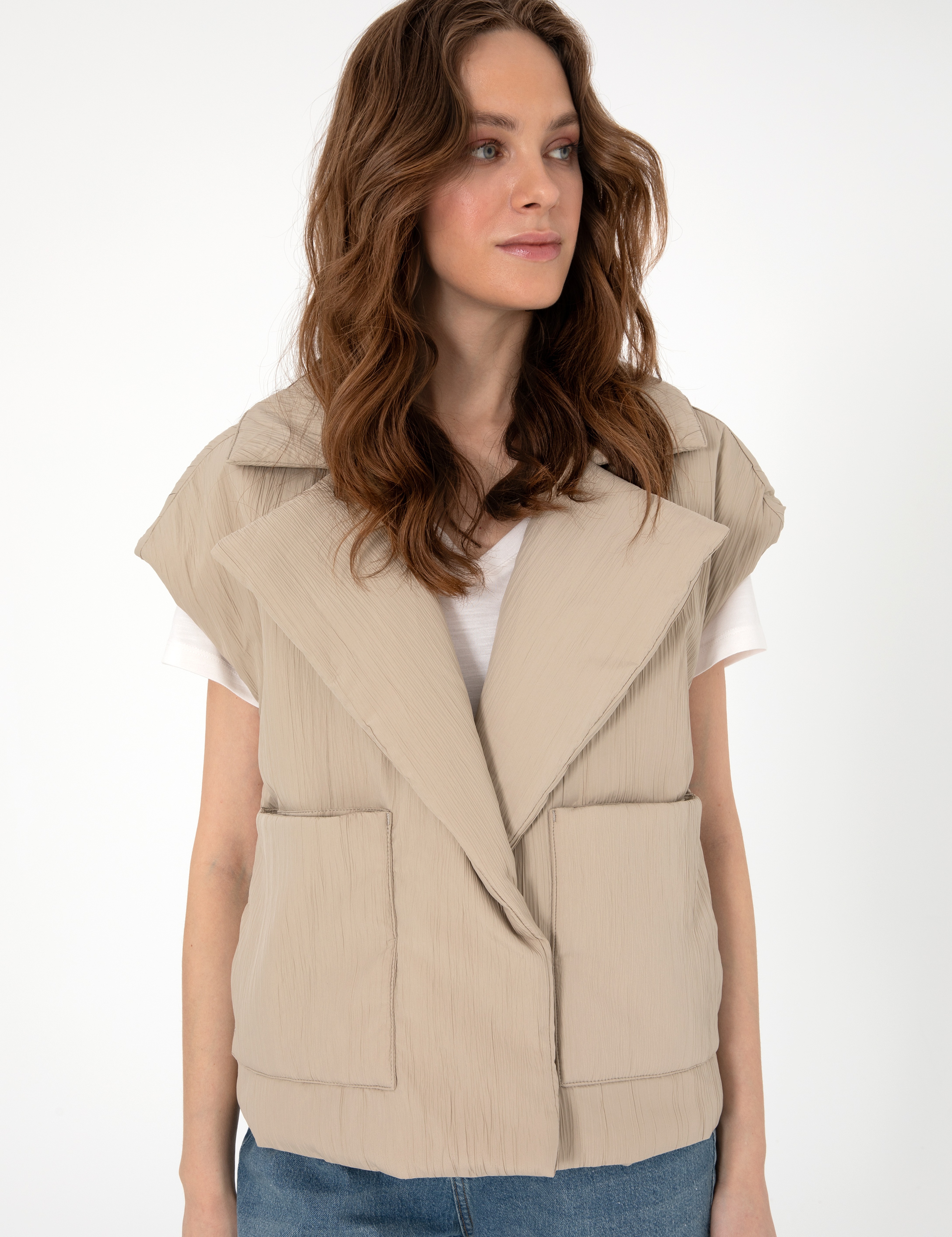 Kum Crop Top Yelek - Image 3