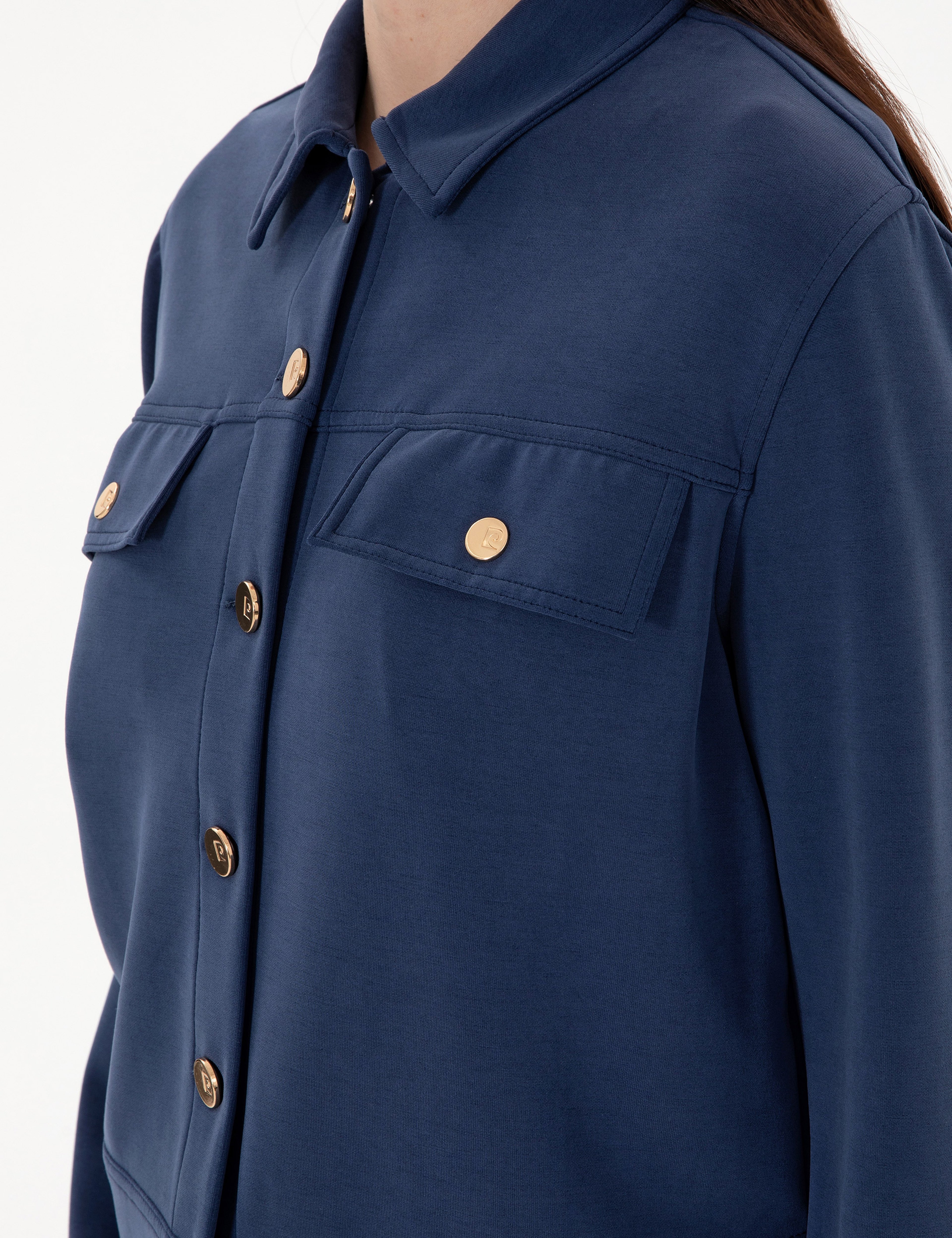 Lacivert Regular Fit Örme Hırka - Image 7