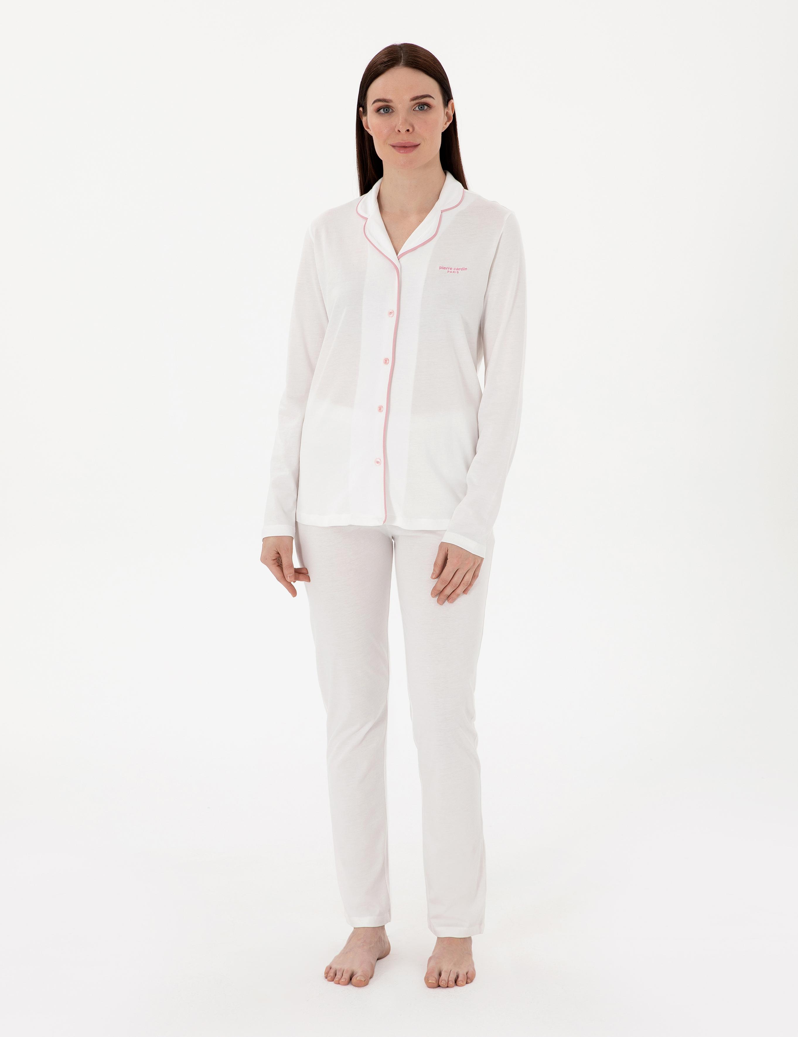 Krem Pijama Takımı