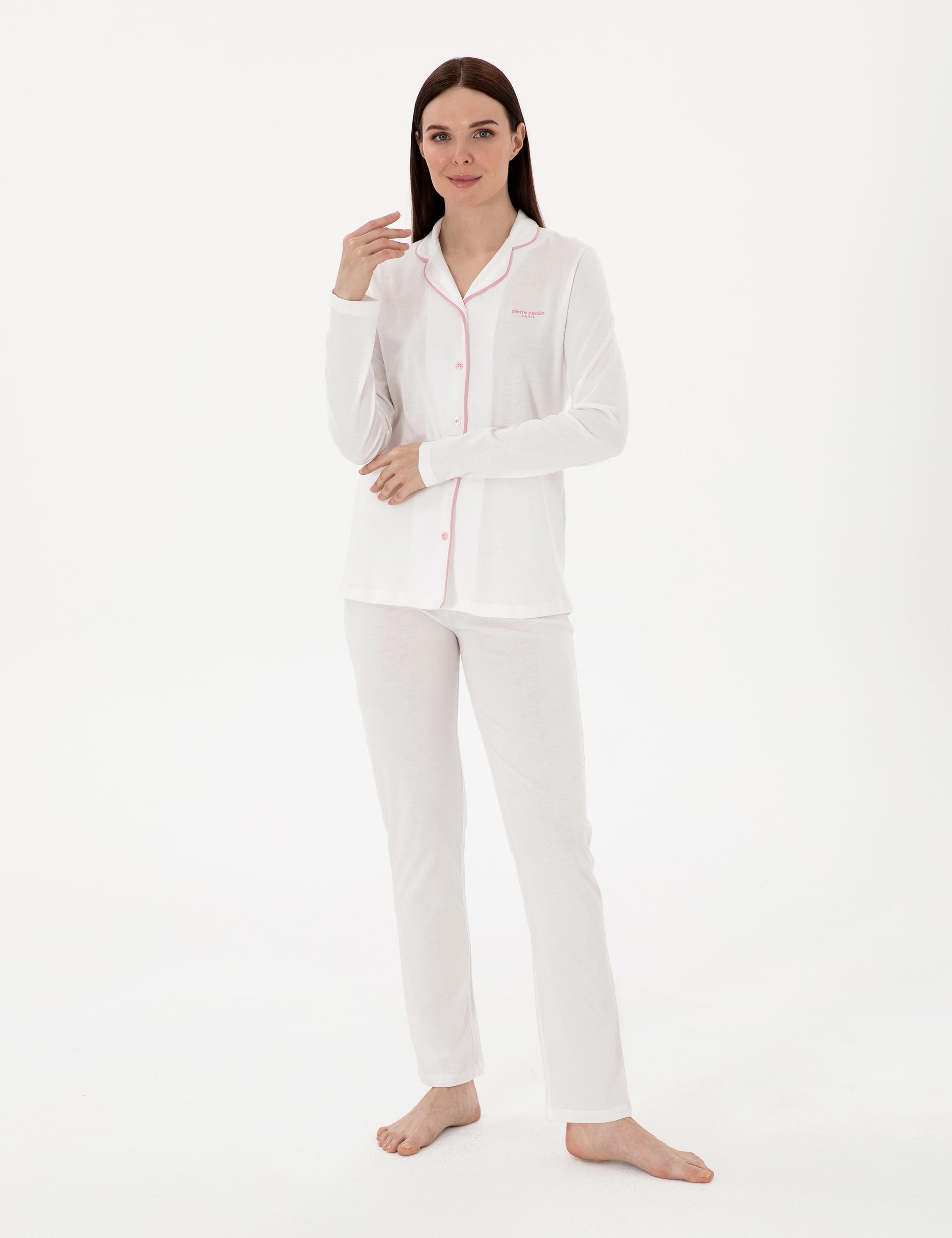 Krem Pijama Takımı