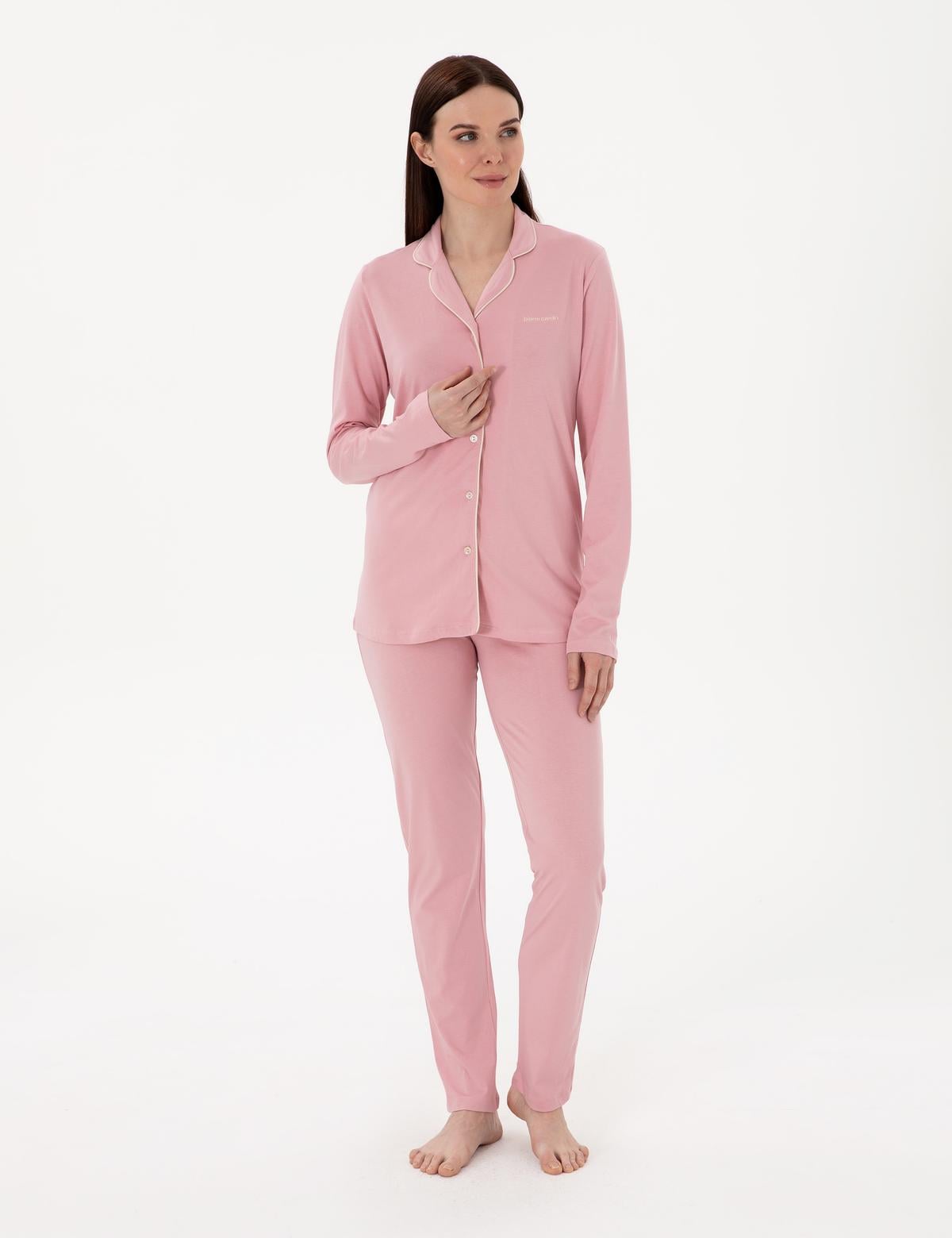 Gül Kurusu Gömlek Pijama Takımı