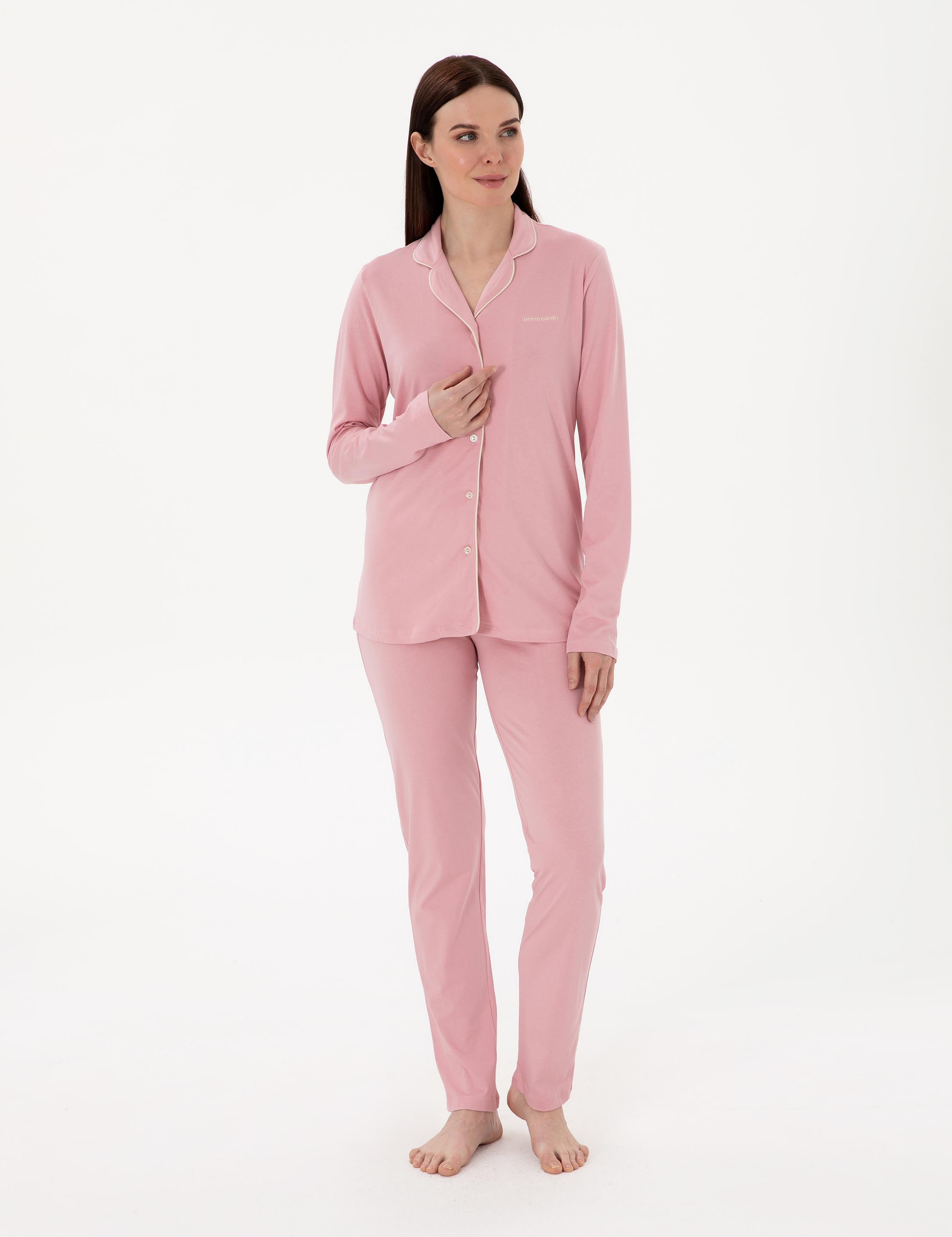 Gül Kurusu Gömlek Pijama Takımı