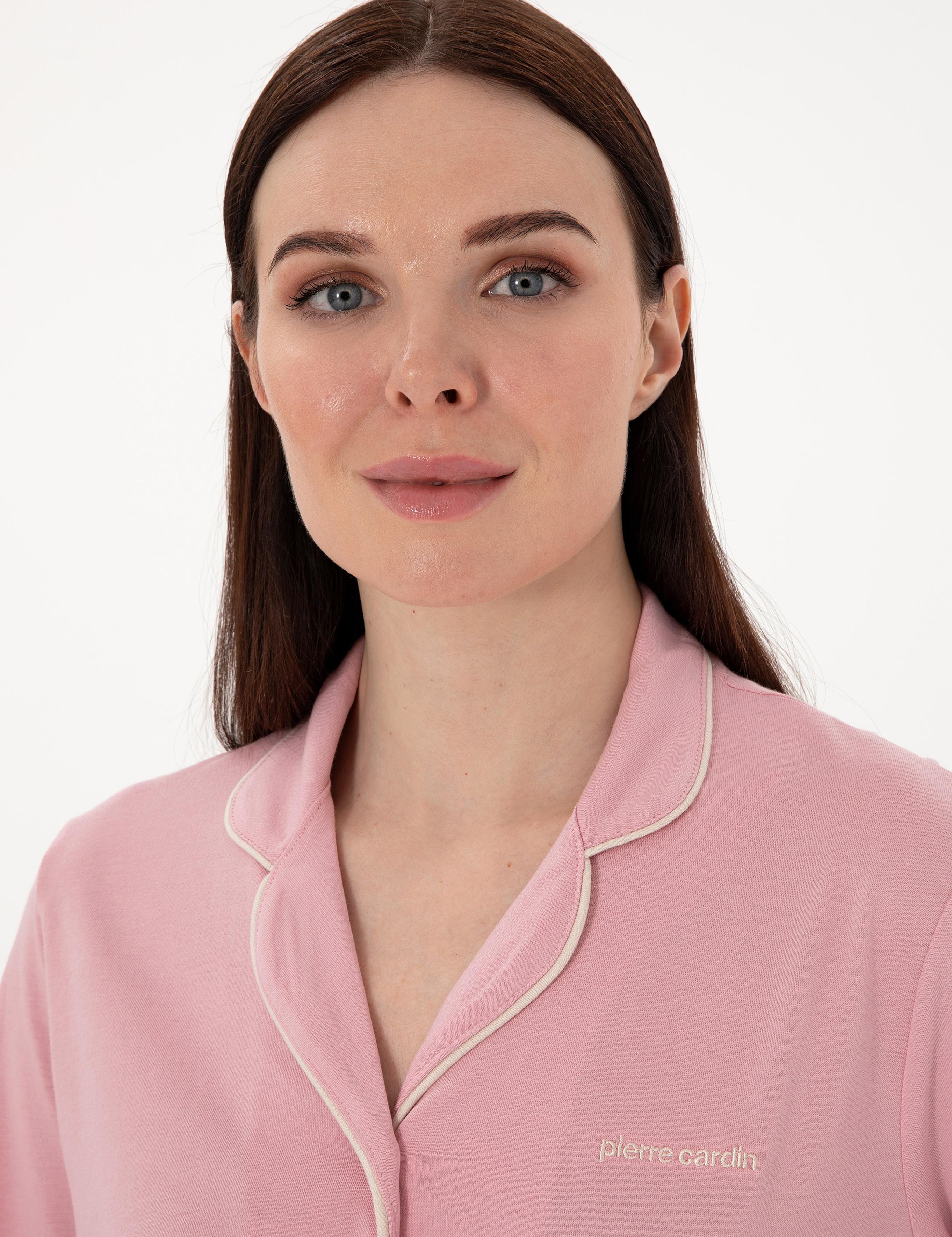 Gül Kurusu Gömlek Pijama Takımı