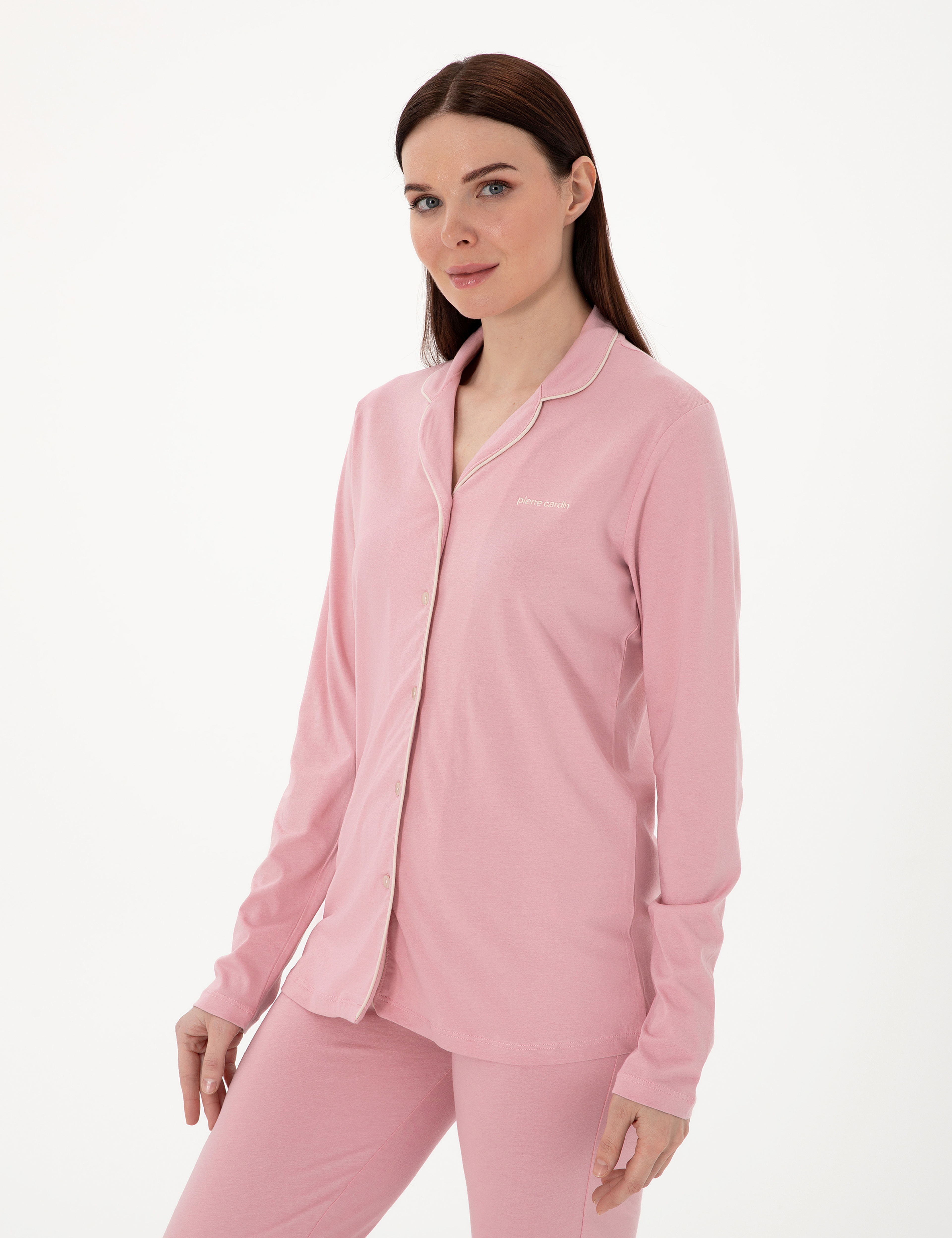 Gül Kurusu Gömlek Pijama Takımı
