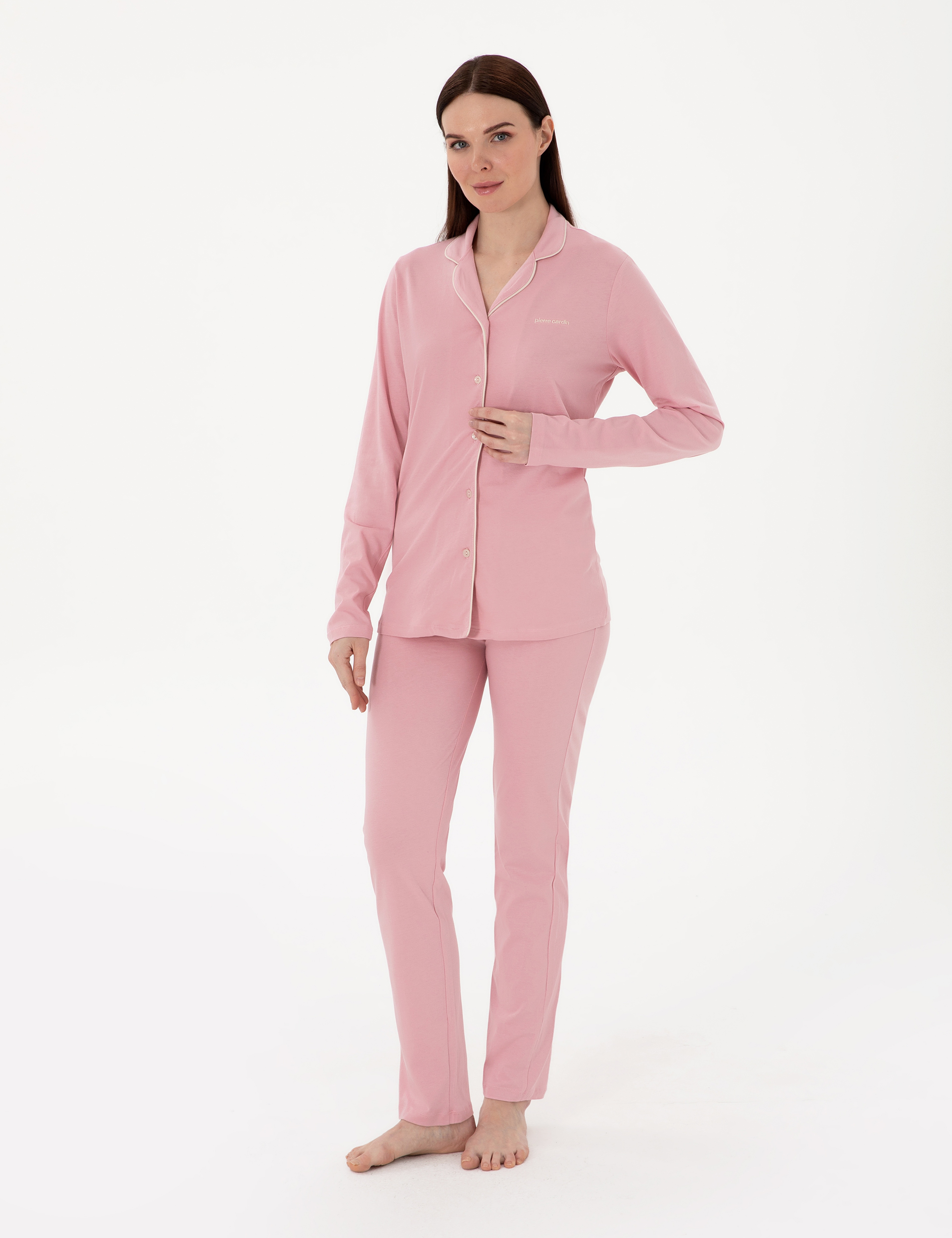 Gül Kurusu Gömlek Pijama Takımı - Image 4