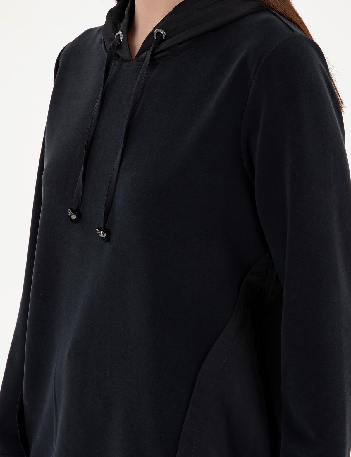 Siyah Comfort Fit Sweatshirt - 50306841014