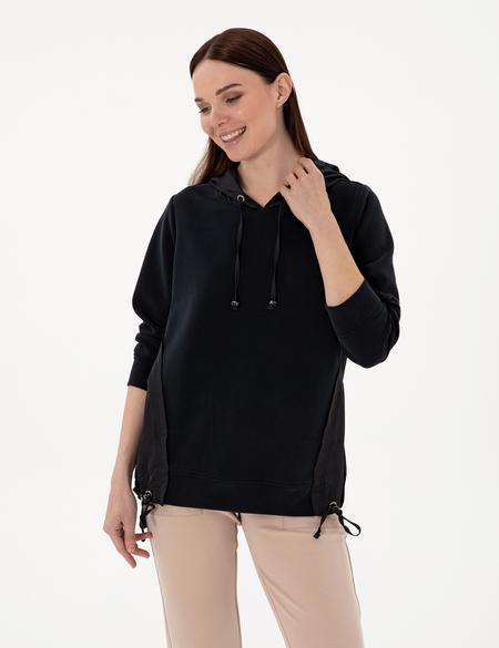 Siyah Comfort Fit Sweatshirt - 50306841014
