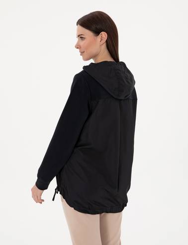 Siyah Comfort Fit Sweatshirt
