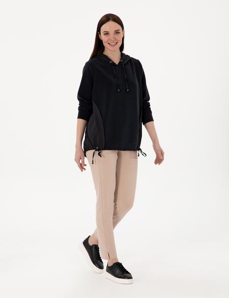 Siyah Comfort Fit Sweatshirt - 50306841014