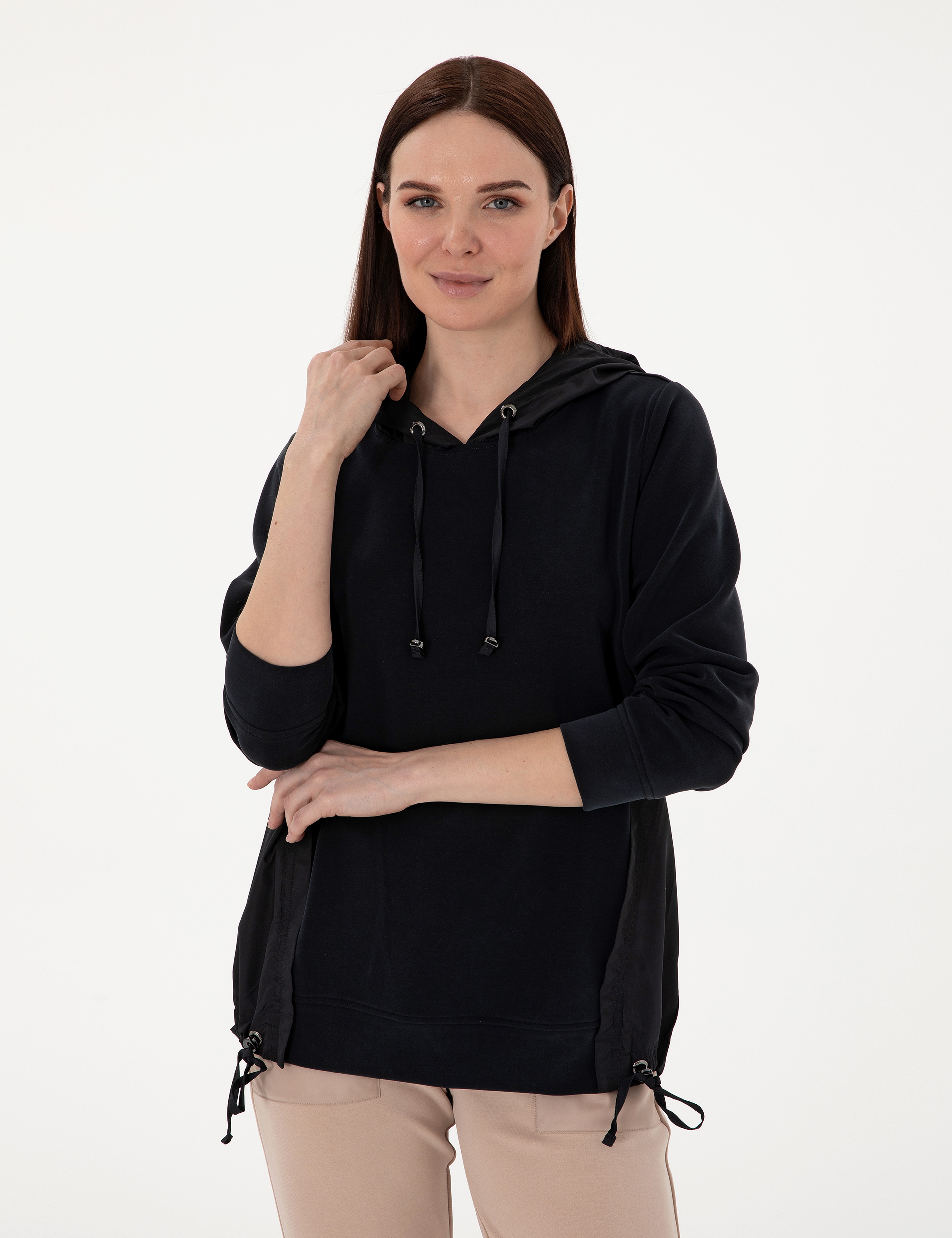Siyah Comfort Fit Sweatshirt - Image 3