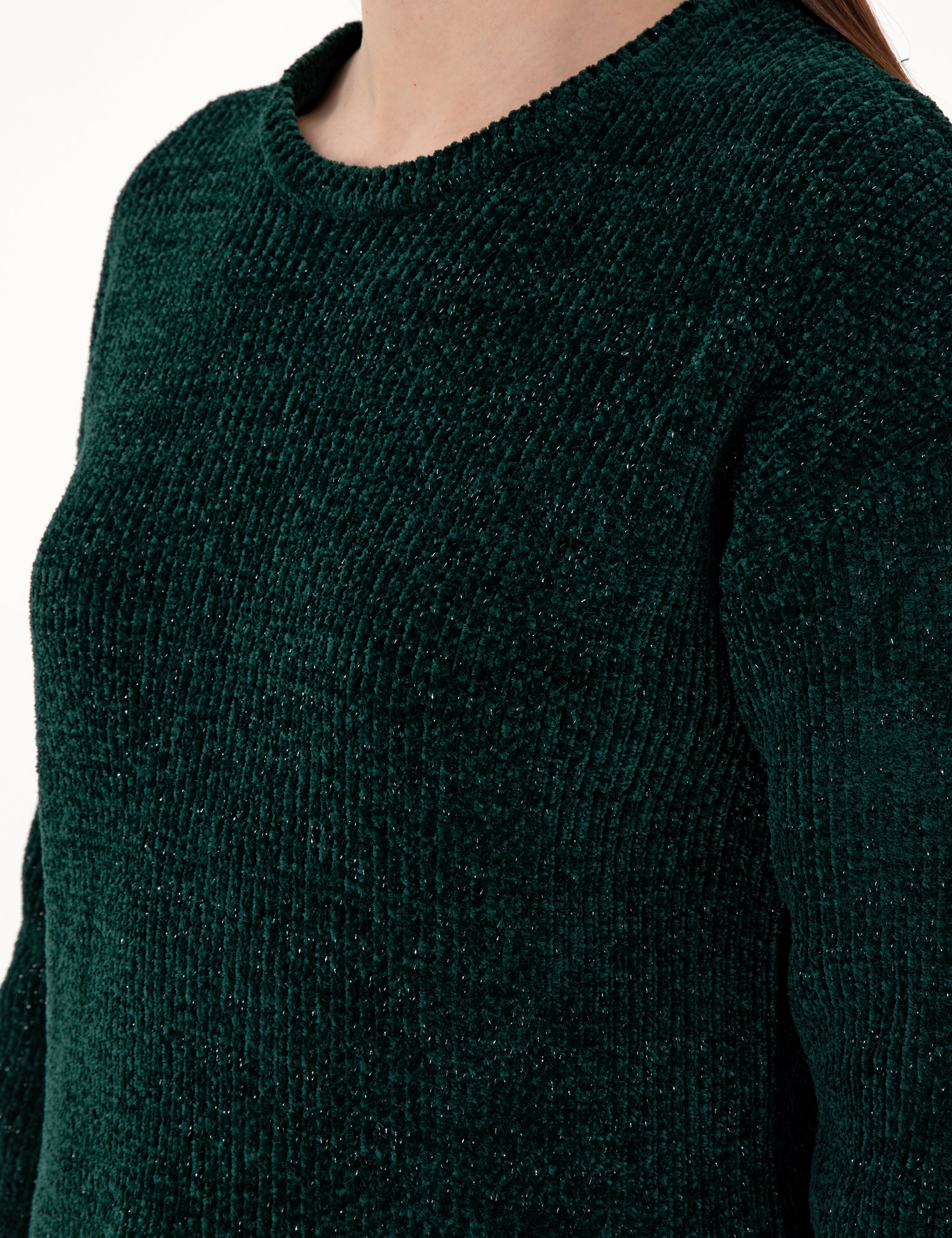 Koyu Yeşil Oversize Kazak - Image 7