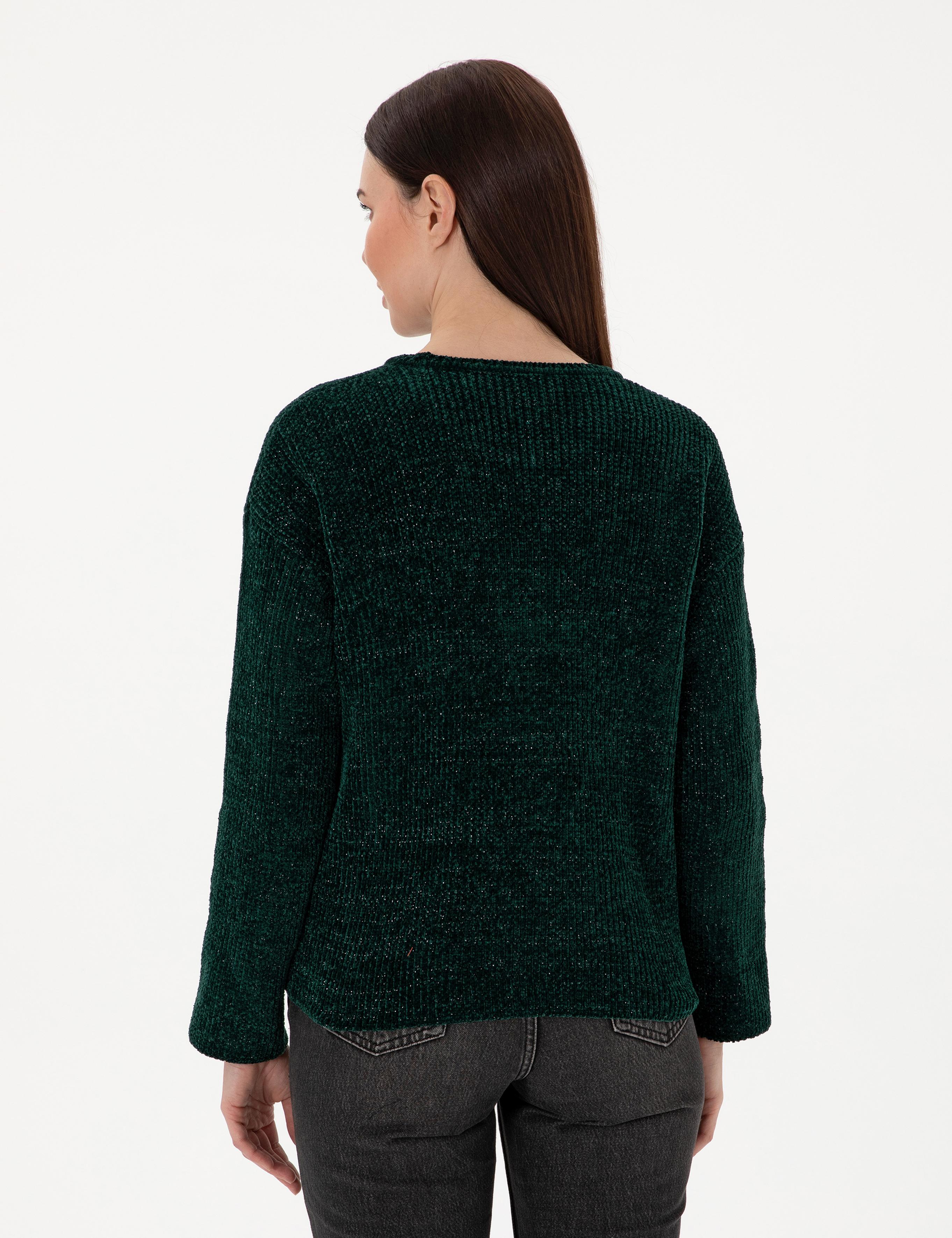 Koyu Yeşil Oversize Kazak