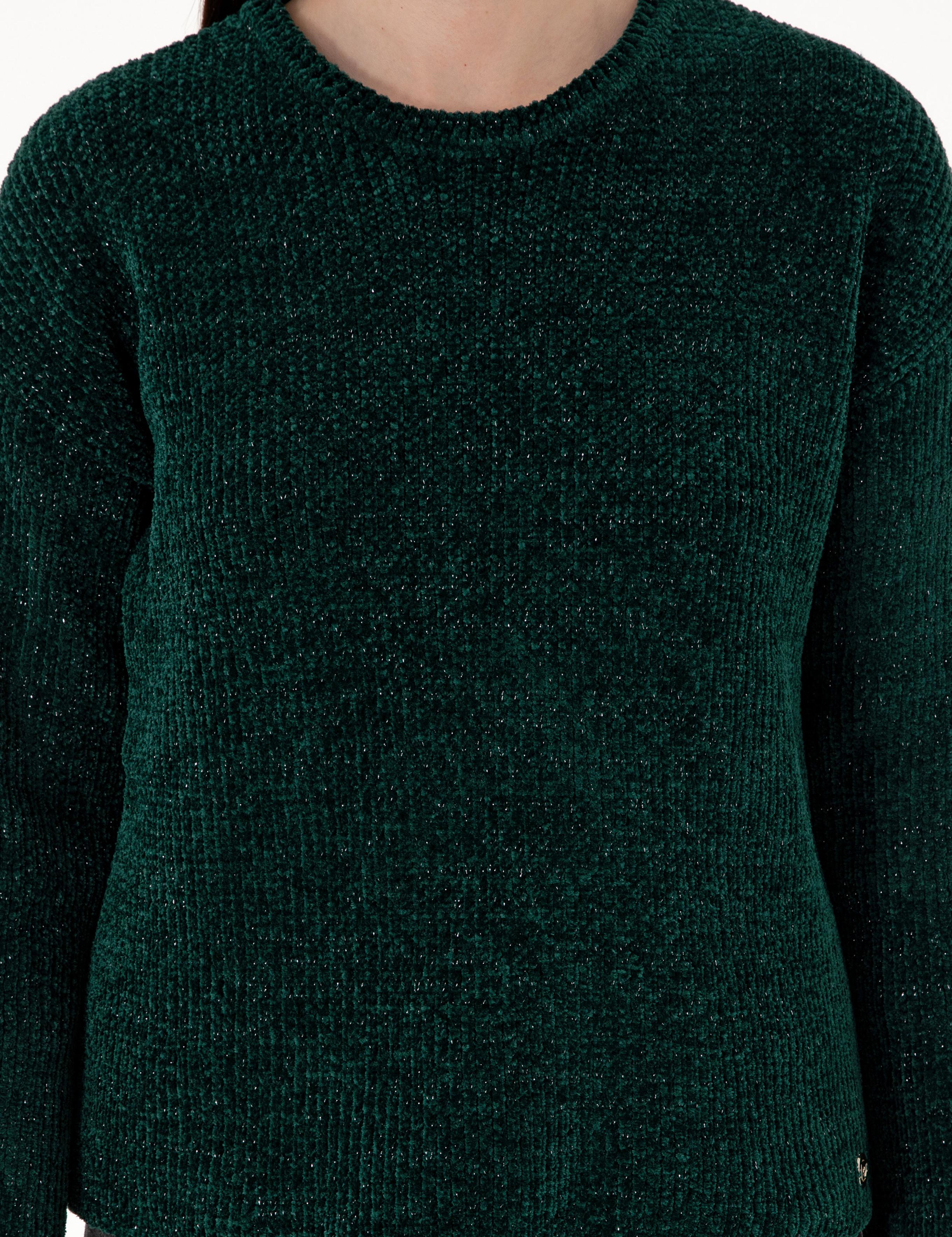 Koyu Yeşil Oversize Kazak