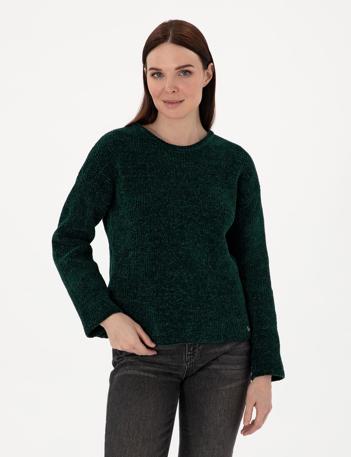 Koyu Yeşil Oversize Kazak