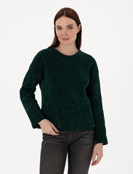 Koyu Yeşil Oversize Kazak - 50290610017