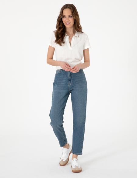 Ekru Slim Fit Basic Tişört - 50306039005