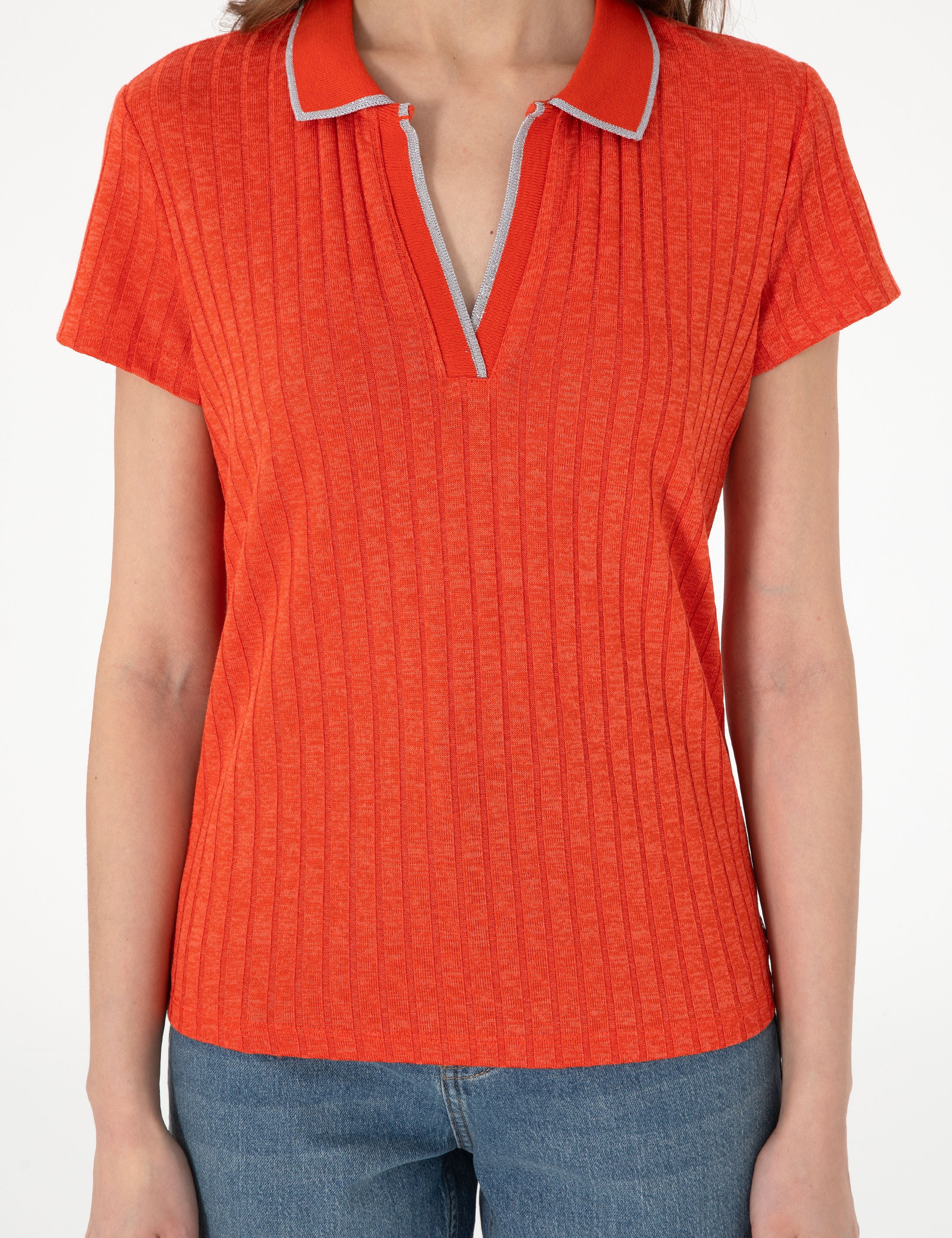 Kırmızı Slim Fit Basic Tişört