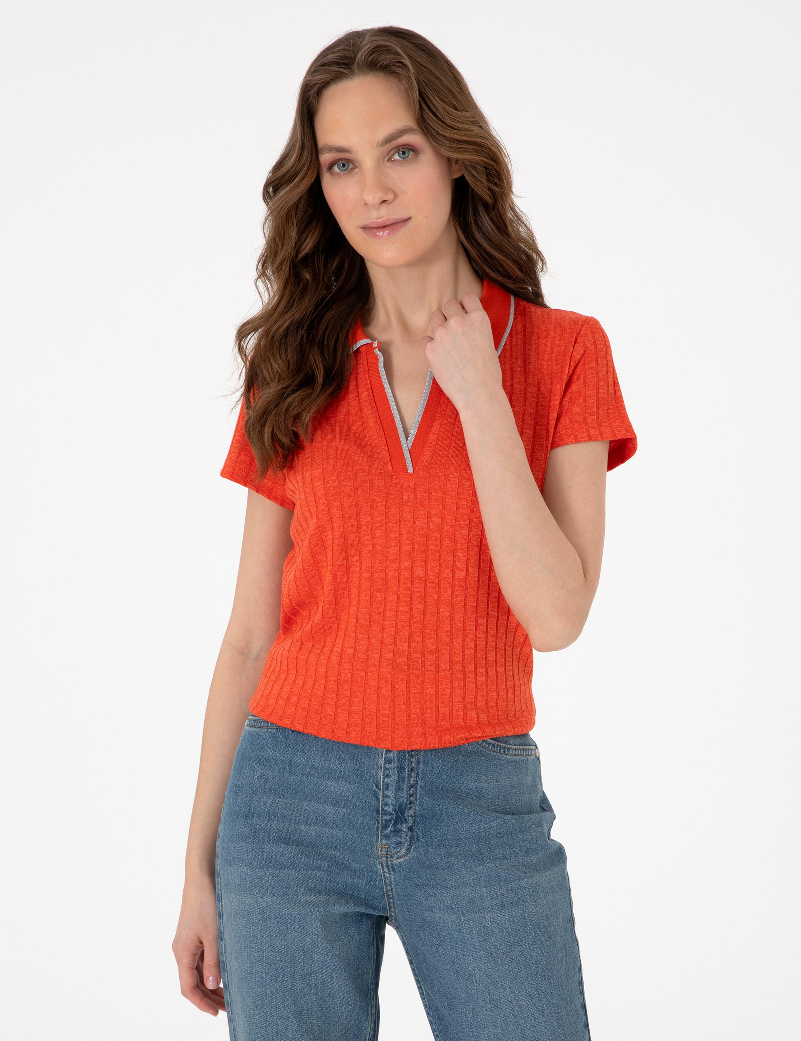 Kırmızı Slim Fit Basic Tişört