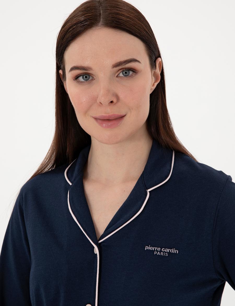 Lacivert Gömlek Pijama Takımı