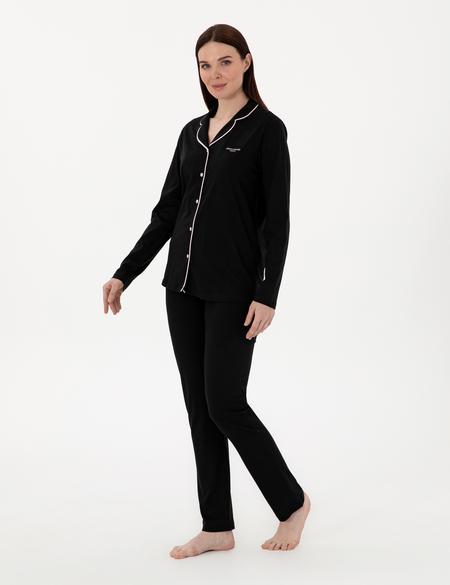 Siyah Gömlek Pijama Takımı - 50311129009
