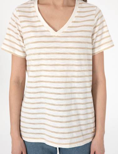 Krem Regular Fit Tişört