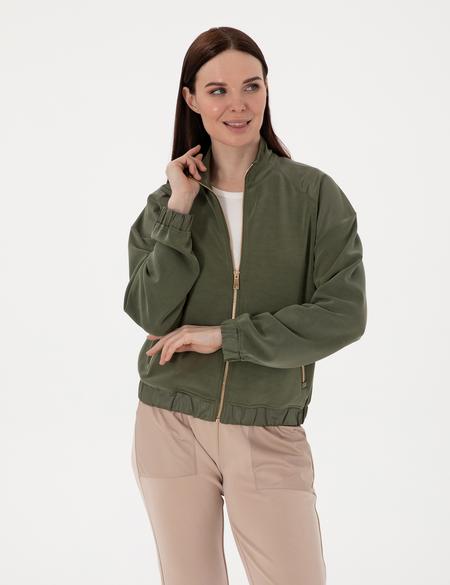 Haki Comfort Fit Örme Hırka - 50301345012