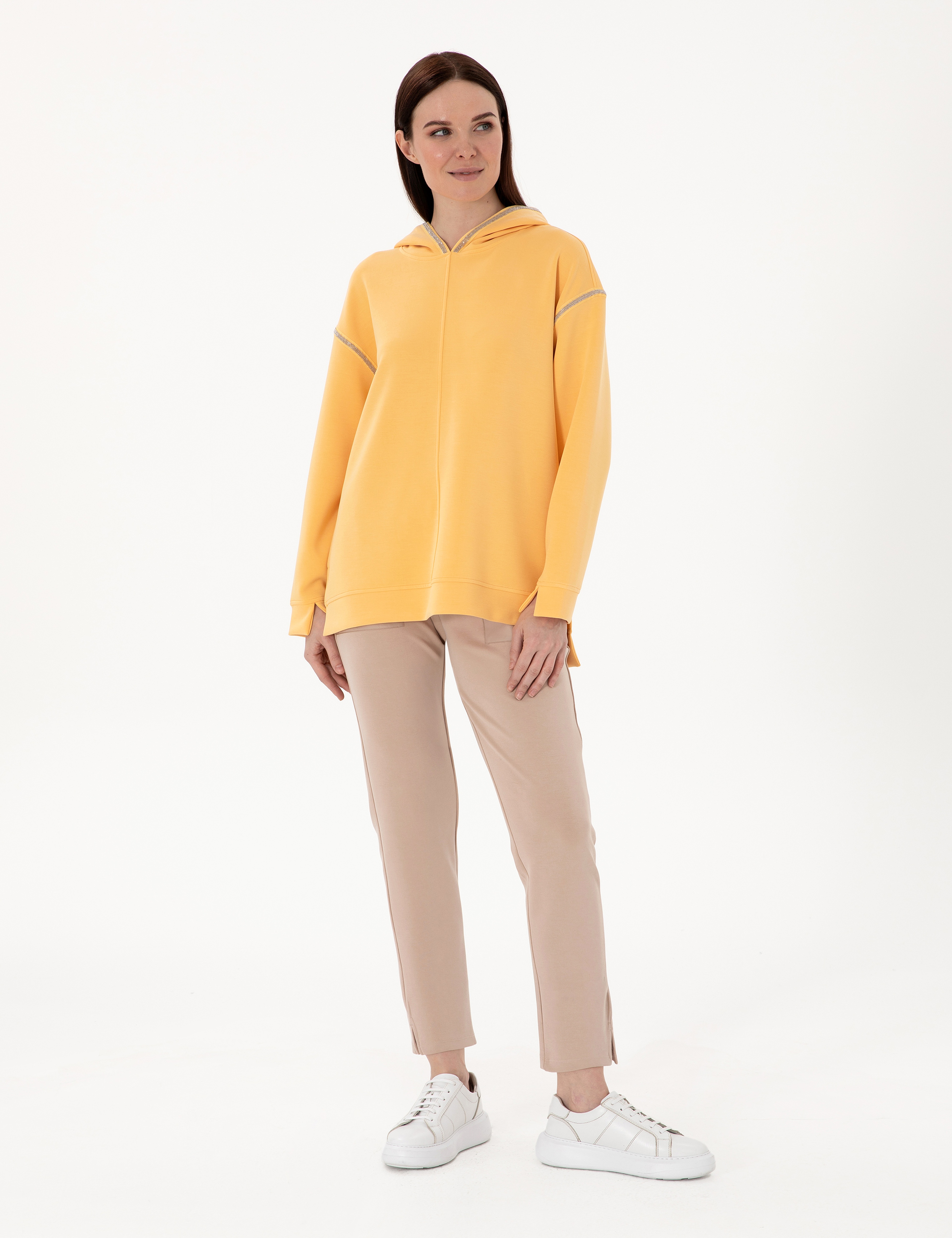 Sarı Oversize Sweatshirt - Image 4