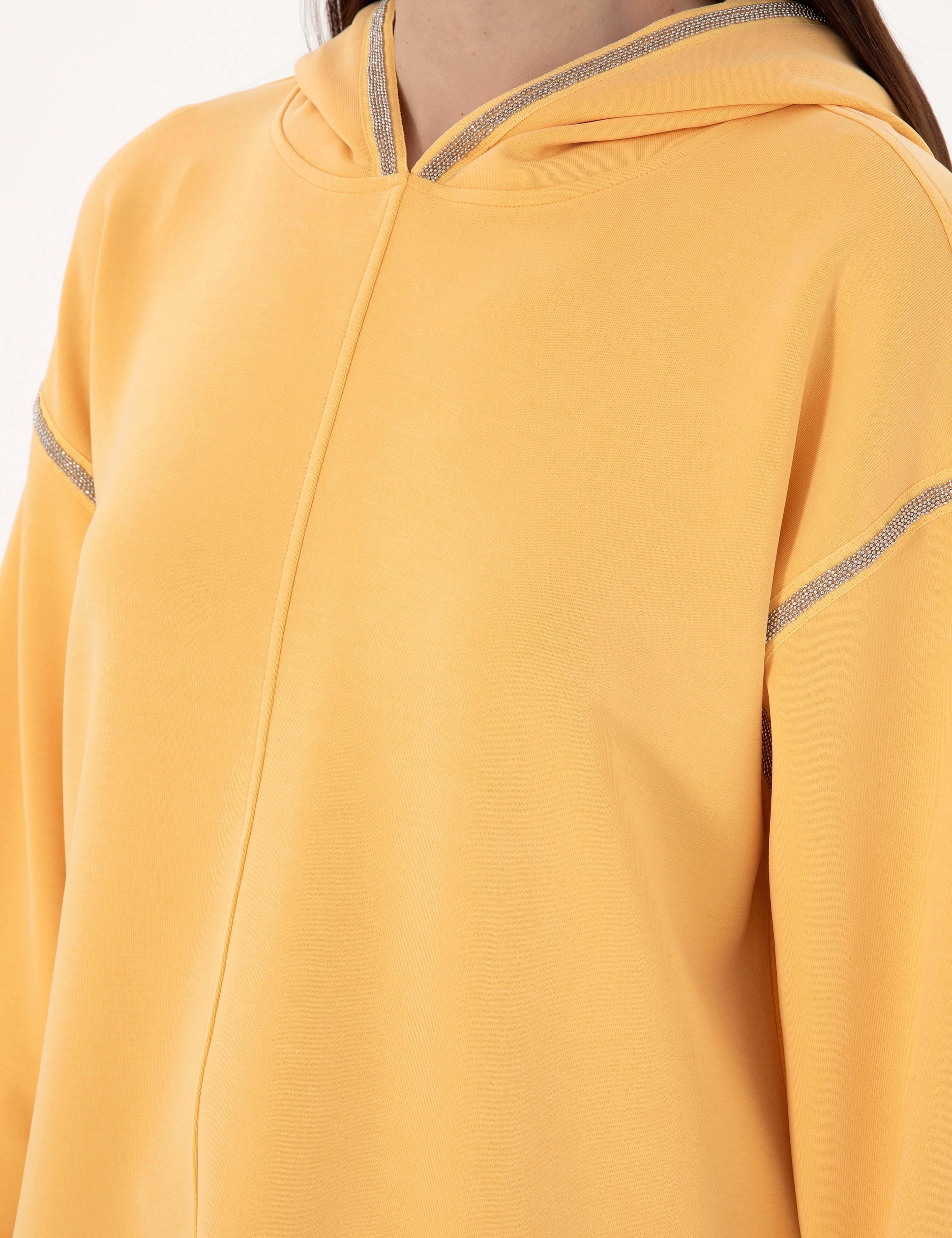Sarı Oversize Sweatshirt - Image 7