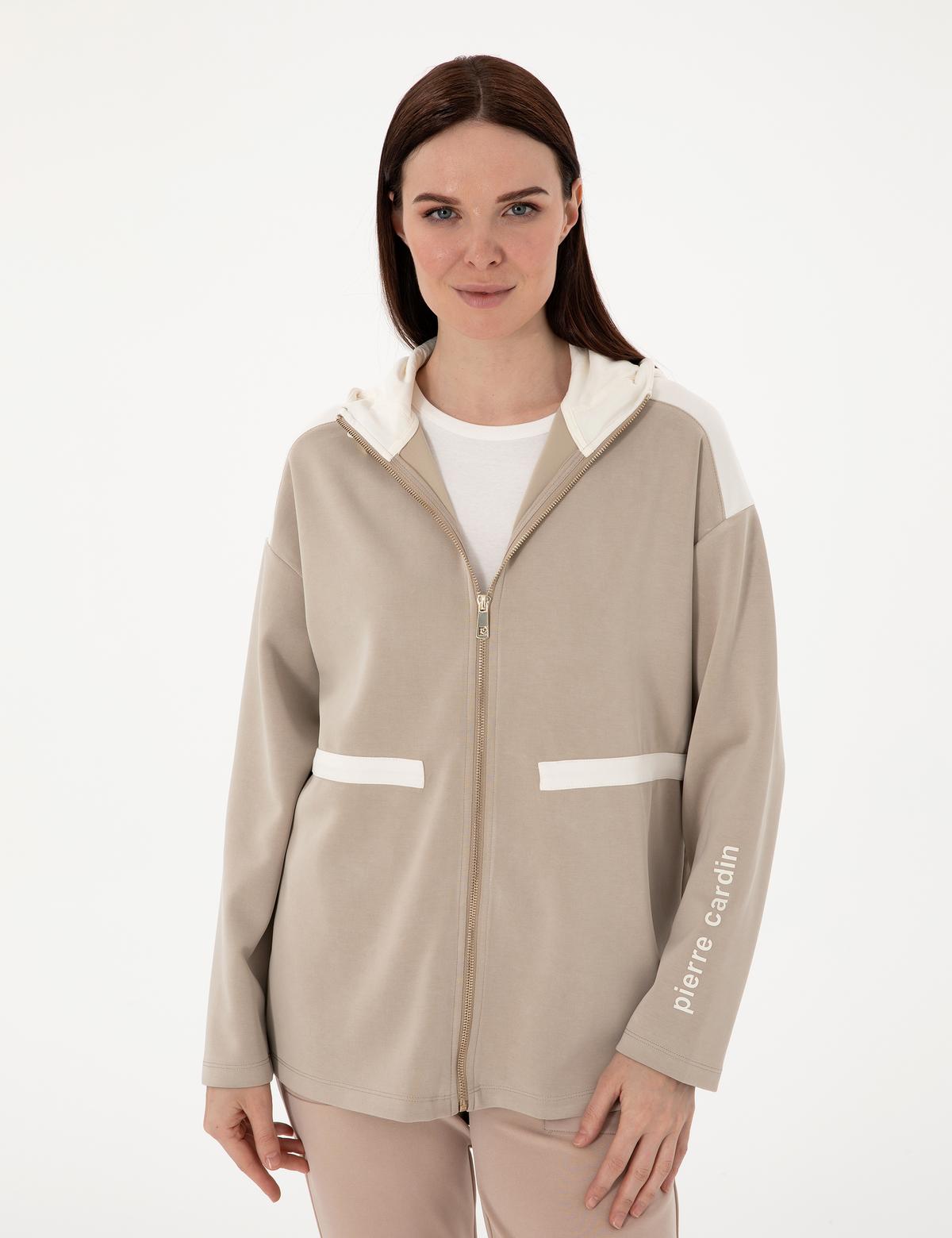 Kum Oversize Örme Hırka - 50306341010
