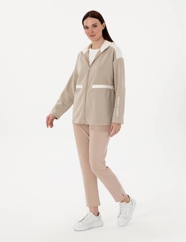 Kum Oversize Örme Hırka