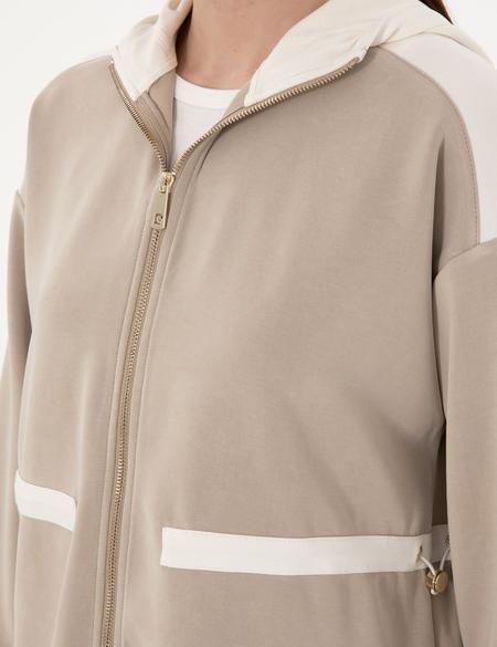 Kum Oversize Örme Hırka - 50306341010