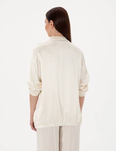 Ekru Comfort Fit Bluz