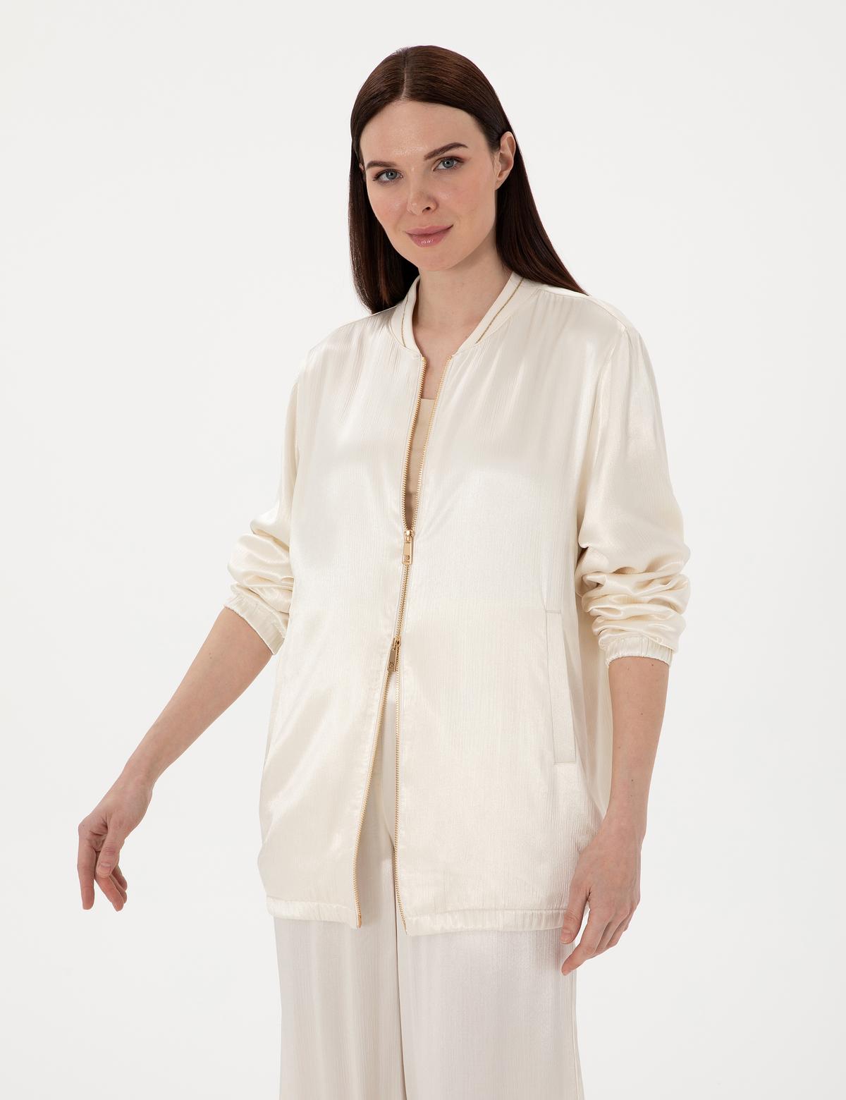 Ekru Comfort Fit Bluz