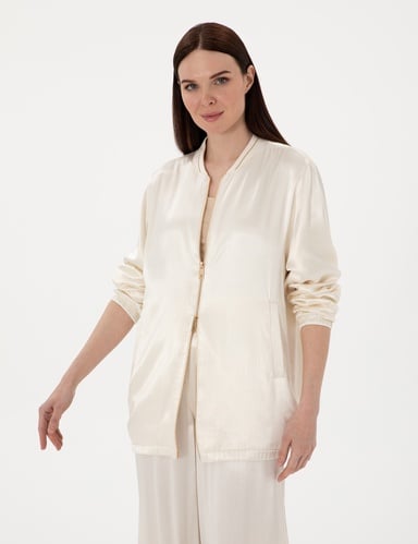 Ekru Comfort Fit Bluz
