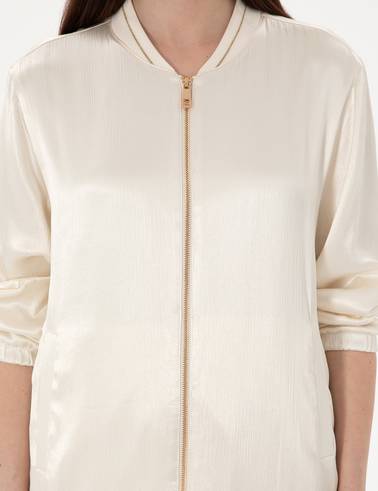 Ekru Comfort Fit Bluz